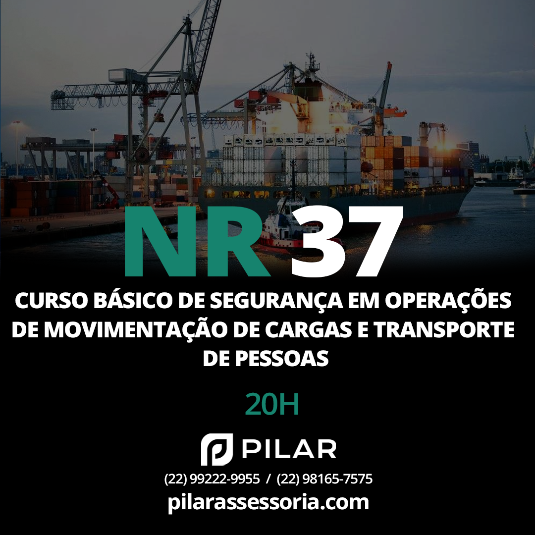 NR 37 - CURSO BÁSICO DE SEGURANÇA EM OPERAÇÕES DE MOVIMENTAÇÃO DE CARGAS E TRANSPORTE DE PESSOAS