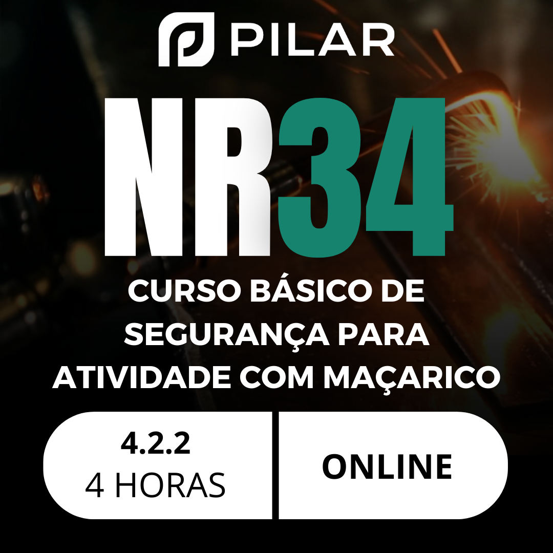 NR 34 - CURSO BÁSICO DE SEGURANÇA PARA ATIVIDADE COM MAÇARICO (4.2.2) - ONLINE